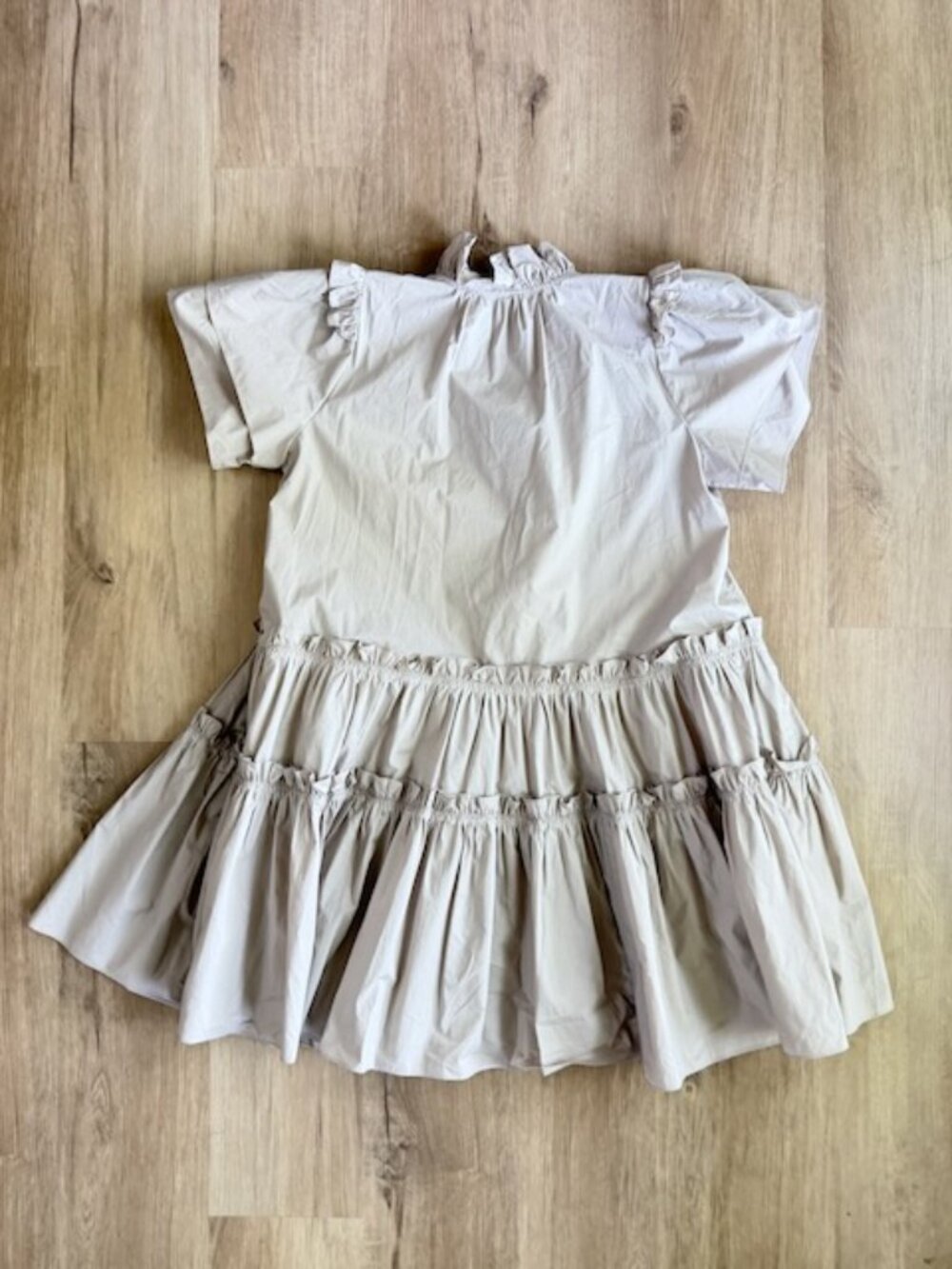 Hunter Bell New York Merritt Dress Taupe Cotton Poplin Sz SMALL - Picture 9 of 9